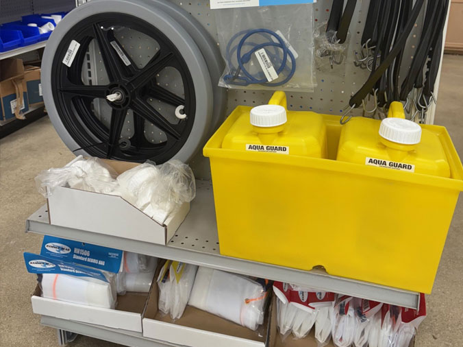 Pool cleaning supplies at Gorman Supply Miami