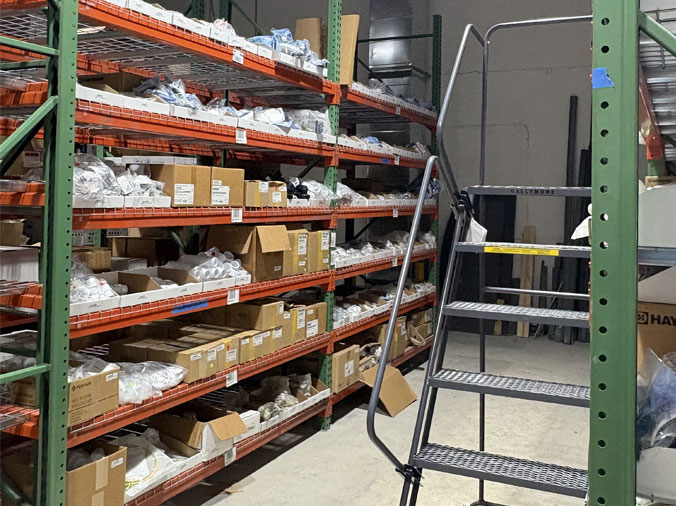 Pool supplies in the Gorman Miami plumbing supply warehouse